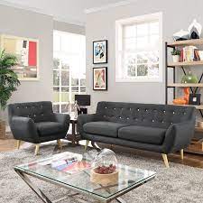Remark 2 Piece Living Room Set Gray In 2021 Furniture Design Living Room Modern Sofa Living Room Modern Furniture Living Room