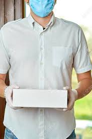 It is acceptable, and at times it could be vital, handling chemicals and dangerous waste, or in the case of say a surgeon, or, mechanical or electrical parts . Courier Delivery Man In Medical Latex Gloves And Mask Safely Delivers Online Purchases In White Box To The Door During The Coronavirus Epidemic Covid 19 Stay Home Safe Concept Stock Photo Picture And