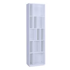 Opposite your white bookcase, position a sectional or bed and hang a large painting above to fill wall space and create a fully nested and. Tristan Shelf Unit High White Living Room Furniture Wall Units Bookshelves Cupboards Modern Furniture