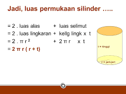 Silinder mempunyai dua hujung bulat yang merangkumi permukaan bulat. Luas Dan Volume Silinder Ppt Download