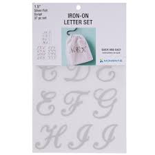 Can be made with other fonts. Silver Foil Letter Iron On Applique Alphabet Hobby Lobby 1934520
