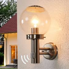 Applique Da Esterni Bowle Con Sensore Di Presenza Lampada A Muro Applique Illuminazione A Parete