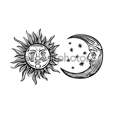 Resultado De Imagen Para Sol Y Luna Vintage Cartoon Illustration Anthropomorphic Moon Cartoon