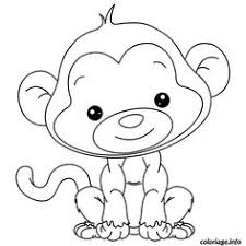Coloriage De Bebe Singe Tout Mignon Dessin A Imprimer Coloriage Singe Coloriage Animaux Coloriage Bebe