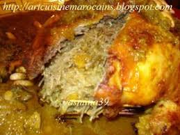 Art Et Cuisine Marocains Poulet Farci Et Roti Poulet Farci Poulet Cuisine Marocaine