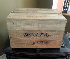 Early Wedding Gift For The Bride And Groom A Rustic Reclaimed Pallet Box For The Gift Cards At The Rec Rustic Card Box Card Box Wedding Rustic Card Box Wedding