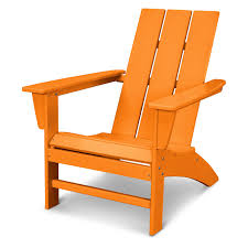 Polywooda Modern Outdoor Adirondack Chair Tangerine Modern Adirondack Chair Modern Adirondack Contemporary Adirondack Chairs