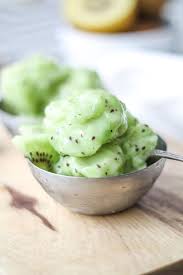 Kiwi Sorbet Healthy Vegan Fruit Dessert Stay Frosty In 2019 Healthy Fruit Desserts Kiwi Fruit Recipes Fruit Sorbet