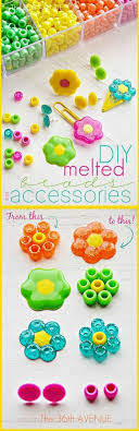 melted beads and accessories melted bead crafts diy for kids cute crafts