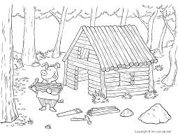 Bluebonkers kids pages › activity sheets › coloring pages › three little pigs coloring pages ›. Kindergarten House Coloring Pages For Kids Drawing With Crayons