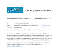 CWP Policy/Procedure Transmittal