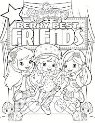 Berry Best Friends Coloring Page Printable Strawberry Shortcake Coloring Pages Cartoon Coloring Pages Coloring Pages
