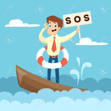 sinking business boat. royalty free