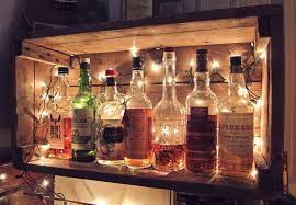 Cute Idea For A Home Bar Bars For Home Liquor Shelf Bar Lighting