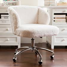 Recycled Blend Sherpa Faux Fur Ivory Wingback Swivel Desk Chair Desk Chair Comfy Swivel Chair Desk Cool Desk Chairs