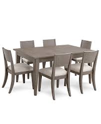 A wide variety of grey dining room options are available to you, such as home furniture. Furniture Tribeca Grey Expandable Dining Furniture 7 Pc Set Dining Table 6 Side Chairs Created For Macy S Reviews Furniture Macy S