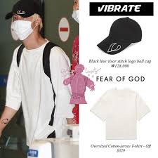 180806 Bts At Airport Jin Is Wearing Vibrate Cap 128 000 Fear Of God T Shirt 329 Puma Track Pants 50 And Rs 0 Play 111 95 Msgm Kpop Outfits Shirts Fashion