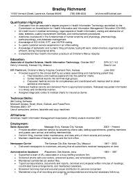 Health Information Technology Resume Sample Resumesdesign Health Information Management Resume Objective Examples Resume Examples