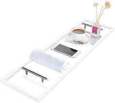 Transparent luxury lucite bath tray with polished clear edges with clear acrylic handles over the bath tub caddy bath board bath rack thebathrack. Zxmoto Clear Acrylic Bathtub Caddy