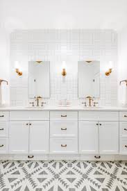 Thick peel and stick vinyl tile (45 sq. 25 Gorgeous Bathrooms With Patterned Tile A House Full Of Sunshine