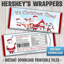 Glue all of the open ends so that… Christmas Hershey S Bar Wrappers Santa And Friends Candy Bar Wrappers Santa Candy Bar Wrappers Merry Christmas Instant Download 127 By Printing For Parties Catch My Party