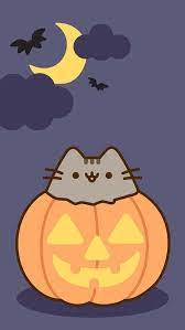 Pumpkin Pusheen Cat Halloween Wallpaper Cute Halloween Wallpaper Iphone Cute Fall Wallpaper