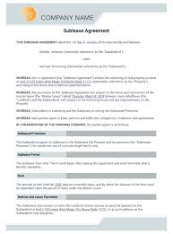 The contract stipulates the roles of each party concerning a residential or commercial property leased or rented out. Free Sublease Agreement Template Pdf Templates Jotform