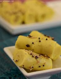 Microwave Khandvi Recipe Gujarati Khandvi Recipe In Microwave Recipe Recipes Microwave Recipes Food