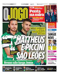 Luz verde para 10 mil em aveiro.benfica: Ida Do Filho De Bebeto Ao Sporting E Destaque Em Jornal Portugues Veja Capas Jovem Pan