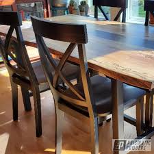 1 out of 5 stars with 1 ratings. Refinished Metal Dining Table Frame Done In Black Jack Prismatic Powders