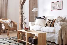 Living Area With Natural Wood Tone Ikea Rast Nightstand Ursula Throw Agen Chair Pantone San Ikea Living Room Living Room Furniture Sofas Living Room Seating