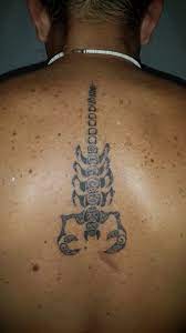 Scorpion Tattoo Done Freehand With Bamboo With My Birth Year In Thai Numerals And Good Luck Sign For The Tail Scorpion Tattoo Tattoos Tattoo Quotes