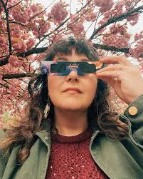 I didn't see the solar eclipse but I did stand under a beautiful cherry  tree after visiting a client in the hospital, looked up and cursed the  universe (but mostly the American