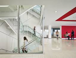 Hp 2 Surface Mount Linear Led Luminaire Tailored To Travel The Grand Stairway At Burlington Stores Headqu Factory Interior Corridor Design Lighting Inspiration