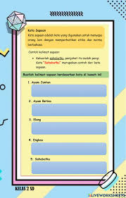 Kalimat merupakan bentuk bahasa yang diawali dan diakhiri kesenyapan bunyi, sehingga memiliki informasi yang lengkap. Tema 7 Subtema 2 Pembelajaran 4 Worksheet
