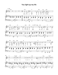 Download And Print In Pdf Or Midi Free Sheet Music For You Light Up My Life By Debby Boone Arranged By Olena Ageieva F In 2021 Debby Boone Free Sheet Music