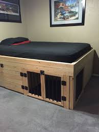 The following are factors you should consider when searching. Bed With Built In Dog Crate Dog Crate Bed Diy Dog Crate Dog Kennel Furniture