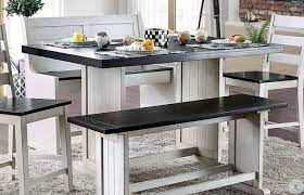 Giantex 3 piece pub dining set, counter height pub table with 2 saddle bar stools, tavern collection table set for living room, kitchen, small space (brown & milky white) 4.7 out of 5 stars 139 $229.99 $ 229. Nekoma Espresso And White Counter Height Dining Table From Furniture Of America Coleman Furniture