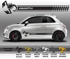 professionally made fiat 500 abarth decals scorpion by mattebimmer 65 00 vinilos para autos stickers para autos autos y motos