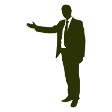 Businessman Showing Hand Silhouette Hand Silhouette Silhouette Office Cartoon