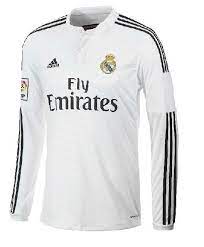Adidas real madrid white 2020/21 home replica long sleeve jersey. New Real Madrid 14 15 Home Jersey Long Sleeves In Size S M L Xl Real Madrid Shirts Long Sleeve Jersey