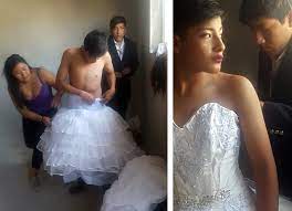 A Rolling Crone: Young Boy Transformed into Carnival Bride in Mexico