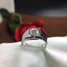 1 Carat Unisex Wedding Band Right Hand Ring Men S Wedding Ring Simple Promise Ring Wide Band Ring Round Man Made Diamond Man Made Diamonds Right Hand Rings Promise Rings Simple