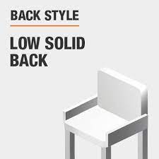 Stylewell black metal bar stool with back and natural seat (21.42 in. Back Style Low Solid Back Bar Stools With Backs Bar Stools Metal Bar Stools