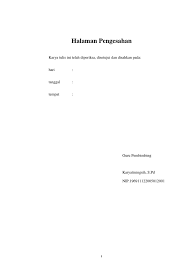 Maybe you would like to learn more about one of these? Halaman Pengesahan Karya Tulis Pdf