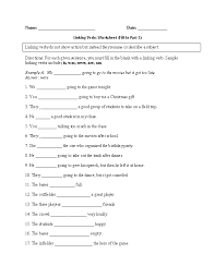 Englishlinx Com Verbs Worksheets Linking Verbs Verb Worksheets Linking Verbs Worksheet