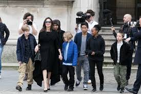 The eternals actress arrived at la girafe. Angelina Jolie And Kids At The Louvre In Paris January 2018 Popsugar Celebrity Uk