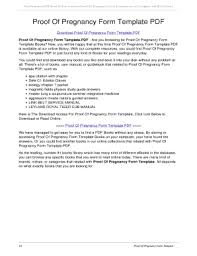 A pregnancy verification form is a document that shows tests have been done to prove that the woman is indeed pregnant. 32 Fake Pregnancy Papers Templates Free Cakeb View Proof Of Pregnancy Template Png