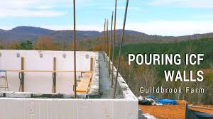 Icfs consist of rigid foam forms that hold the concrete in place when it's poured, and the forms then serve as a permanent, insulating component of the walls throughout the life of the home. Icf Mountain Homestead Pouring Basement With Foxblocks Insulated Concrete Forms Youtube