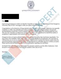 Letter From The President Of Georgetown University - Iiit